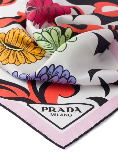 prada logo scarf|prada twill scarf.